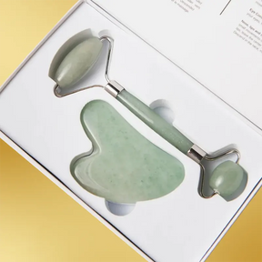Conjunto BeladermySkin™ Roll-on e Gua Sha com Pedra de Jade