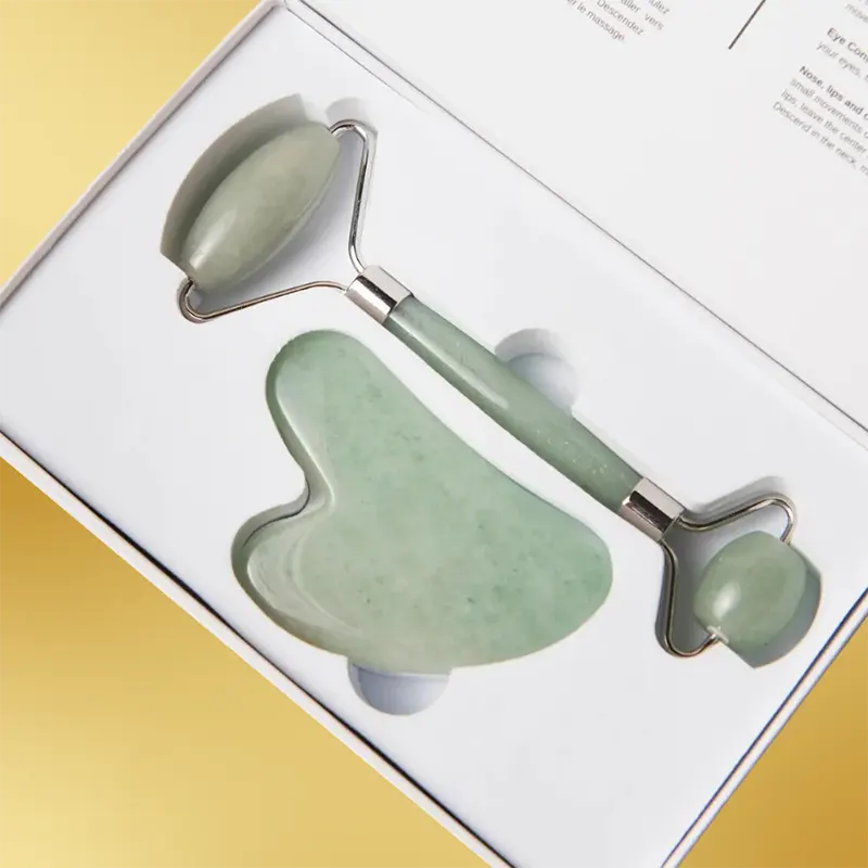 Conjunto BeladermySkin™ Roll-on e Gua Sha com Pedra de Jade