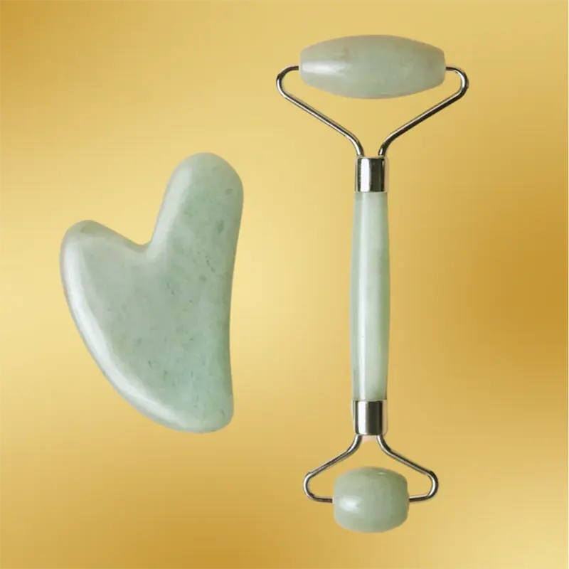 Conjunto BeladermySkin™ Roll-on e Gua Sha com Pedra de Jade