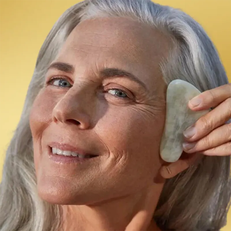 Conjunto BeladermySkin™ Roll-on e Gua Sha com Pedra de Jade