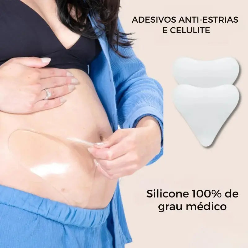 Adesivos corporais reutilizáveis para estrias e celulite