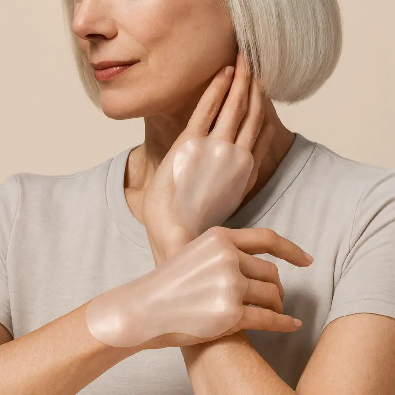 2x Adesivos antirrugas reutilizáveis para as mãos