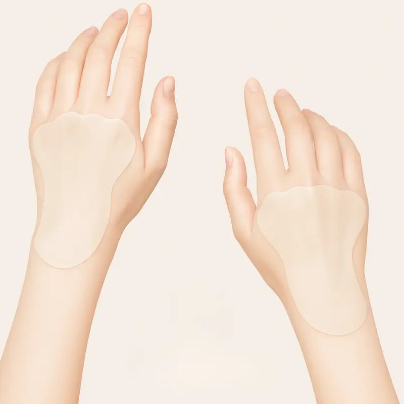 2x Adesivos antirrugas reutilizáveis para as mãos