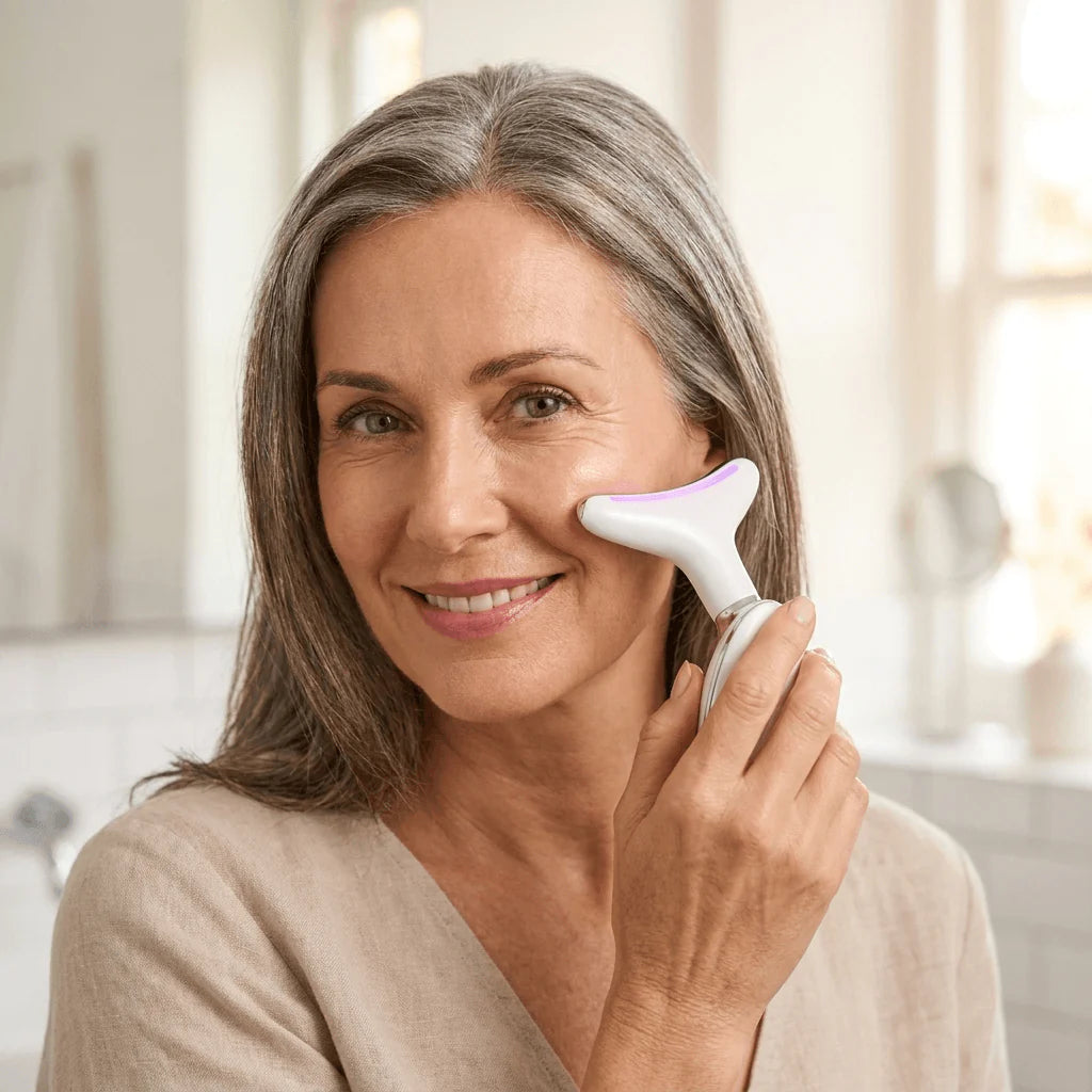 Massageador Facial EMS Redutor de Rugas 7 em 1