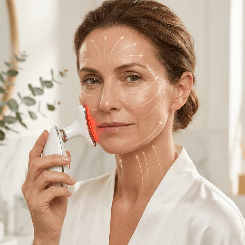 Massageador Facial EMS Redutor de Rugas 7 em 1